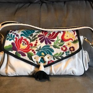 Isabella Fiore embroidered floral handbag